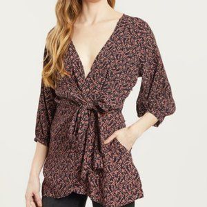 NEW Free People Clara Tunic Tie-Front Tunic Dress